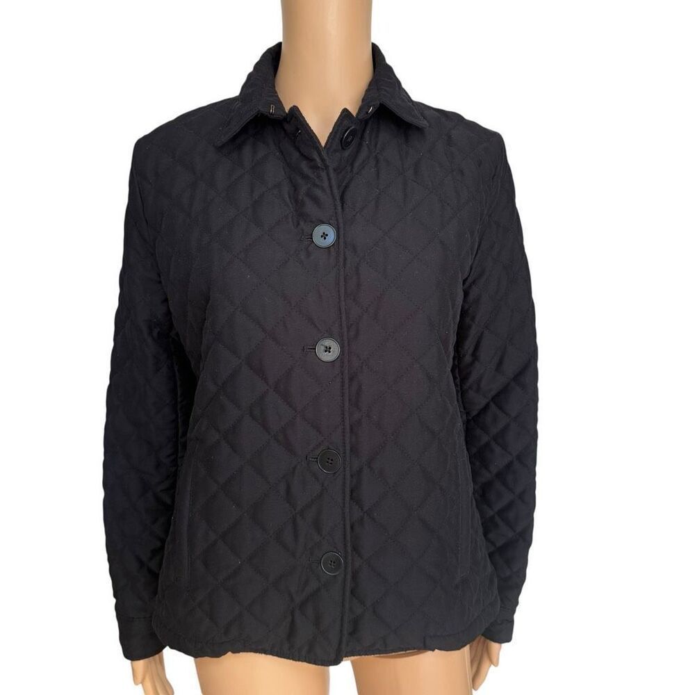 Ralph Lauren vintage women's quilted jacket spread collar size S